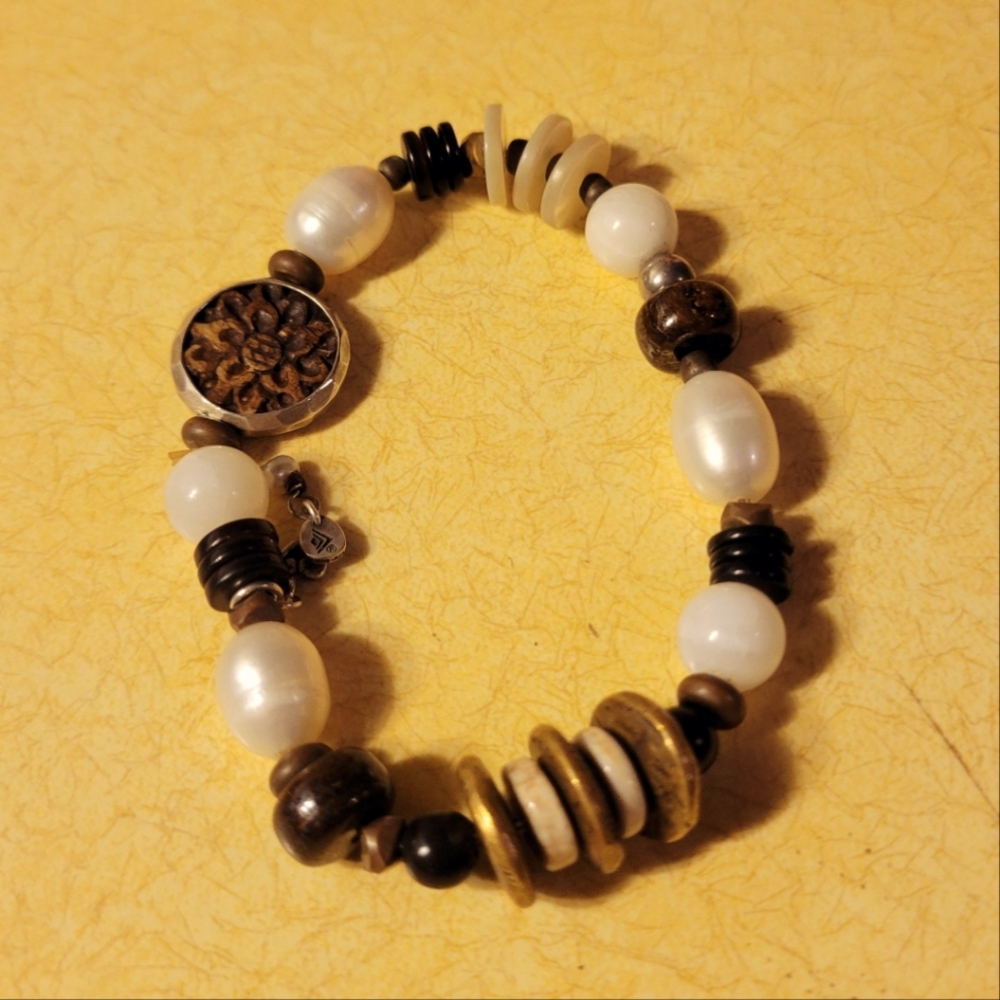 Silpada bracelet,  B1988, multi-bead and pearls